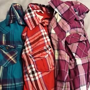 Aeropostale Plaid Shirts Medium Bundle
